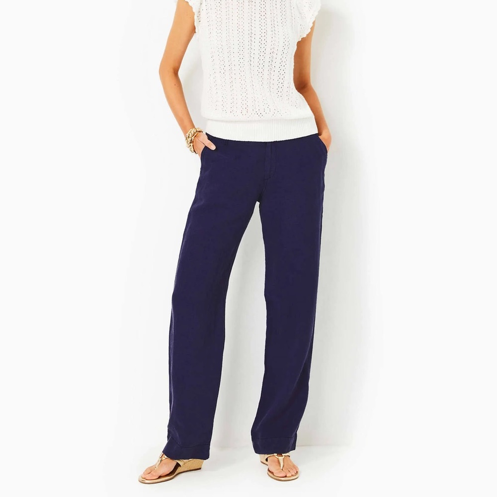 NWT Lilly Pulitzer Breeta Linen Trouser